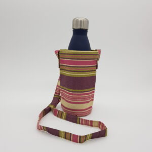 Striped – water bottle bag with phone carrier