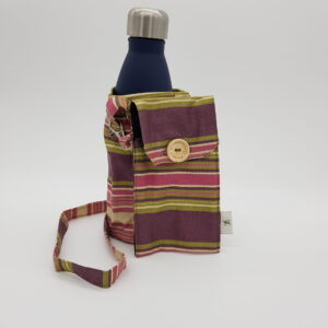 Striped – water bottle bag with phone carrier