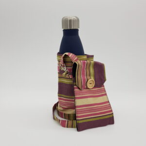 Striped 2 – water bottle bag with phone carrier