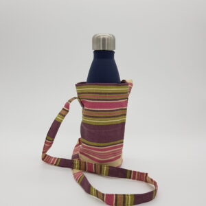 Striped 2 – water bottle bag with phone carrier