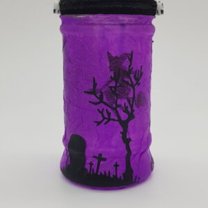 Halloween Graveyard Web Lantern – purple