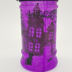 Halloween Spooky House Lantern – purple