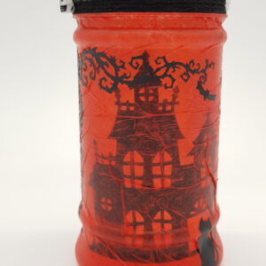 Halloween Spooky House Lantern – red