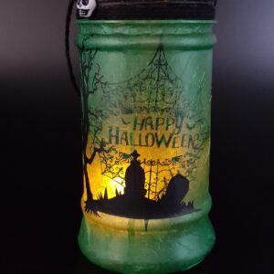 Halloween Graveyard Lantern – green