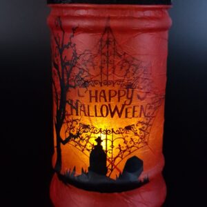 Halloween Graveyard Lantern – red