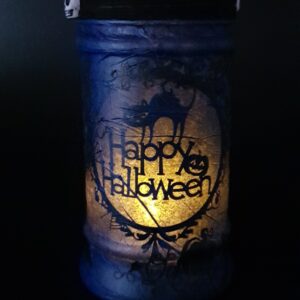 Halloween Spooky House Lantern – blue