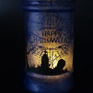 Halloween Graveyard Lantern – blue