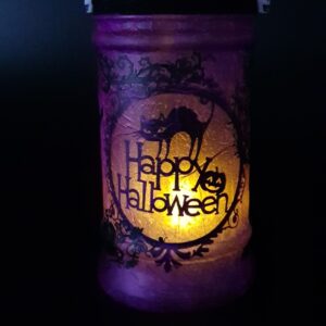 Halloween Spooky House Lantern – purple